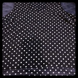 Lane Bryant Polkadot Sleeveless V-neck top tank